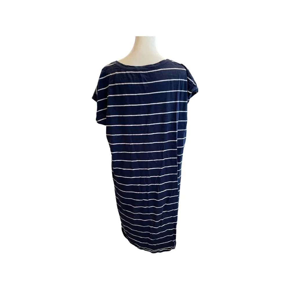 Gilligan & O’Malley blue and white striped tee shirt sleep dress XXL